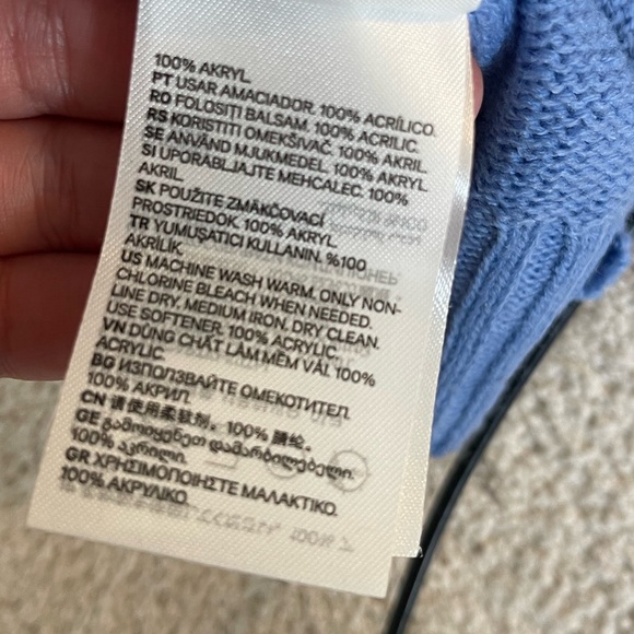 NWOT H&M basic classic blue sweater size small - Picture 2 of 5
